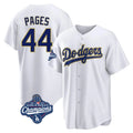 Cooneas LA.Dodgers #44 Andy Pages Player Gold White World Series Meet 2026 Collection Stadium Game Stitched Jerseys