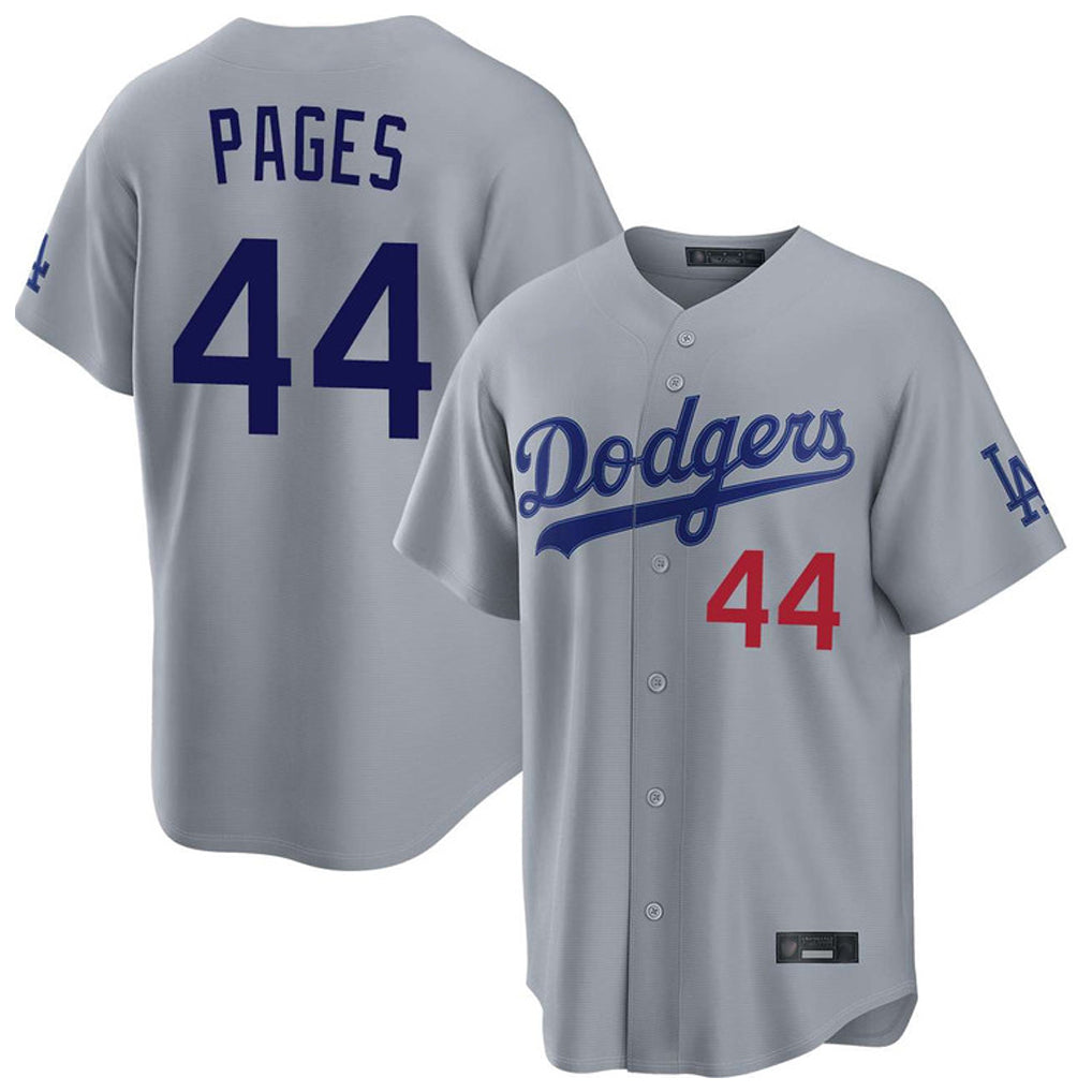 Cooneas LA.Dodgers #44 Andy Pages Player Gray Game Home Stitched Jerseys