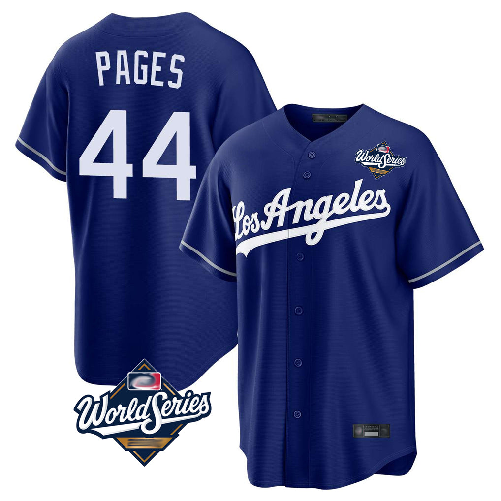 Cooneas LA.Dodgers #44 Andy Pages Player Royal World Series Game Stitched Jerseys