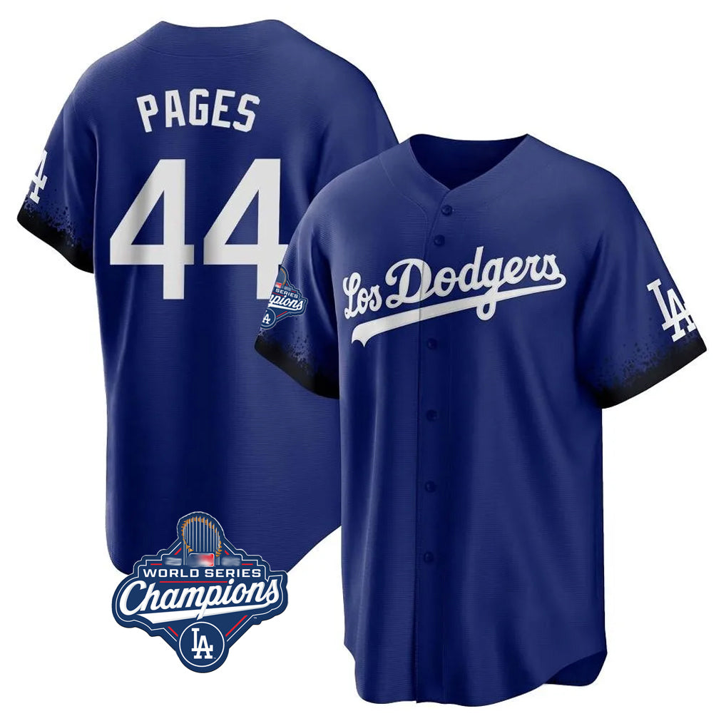 Cooneas LA.Dodgers #44 Andy Pages Player Royal World Series Meet City Connect Home Game Stitched Jerseys
