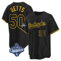 Cooneas LA.Dodgers #50 Mookie Betts Player Black Gold World Series Meet Limited Home Stitched Jerseys