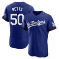 Cooneas LA.Dodgers #50 Mookie Betts Player Royal City Connect Elite Home Stitched Jerseys