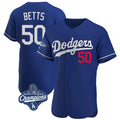 Cooneas LA.Dodgers #50 Mookie Betts Player Royal World Series Meet Limited Elite Home Stitched Jerseys