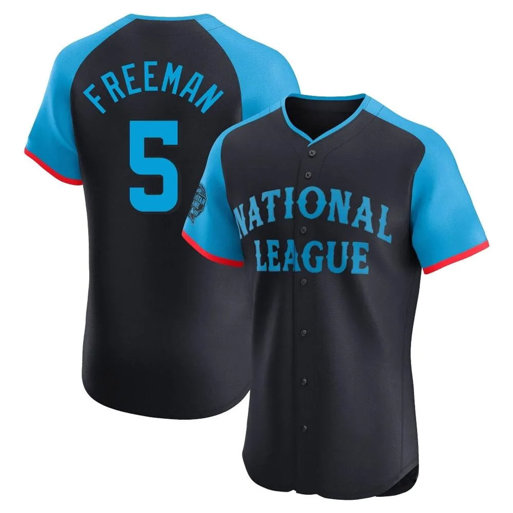 Cooneas LA.Dodgers #5 Freddie Freeman Player Black National League All-Star Limited Elite Home Stitched Jerseys