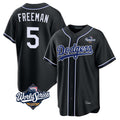 Cooneas LA.Dodgers #5 Freddie Freeman Player Black World Series Black Carbon Limited Home Stitched Jerseys