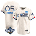 Cooneas LA.Dodgers #5 Freddie Freeman Player Cream World Series City Connect Limited Home Stitched Jerseys