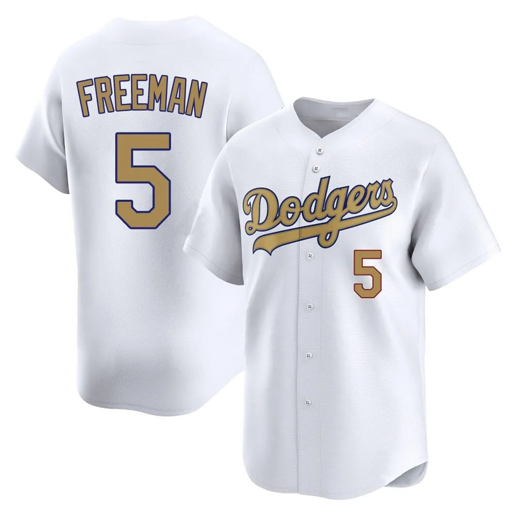 Cooneas LA.Dodgers #5 Freddie Freeman Player White Collection Limited Home Stitched Jerseys