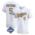 Cooneas LA.Dodgers #5 Freddie Freeman Player White World Series Meet Limited Elite Home Stitched Jerseys