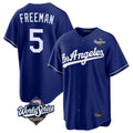 Cooneas LA.Dodgers #5 Freddie Freeman Player Royal World Series Game Stitched Jerseys
