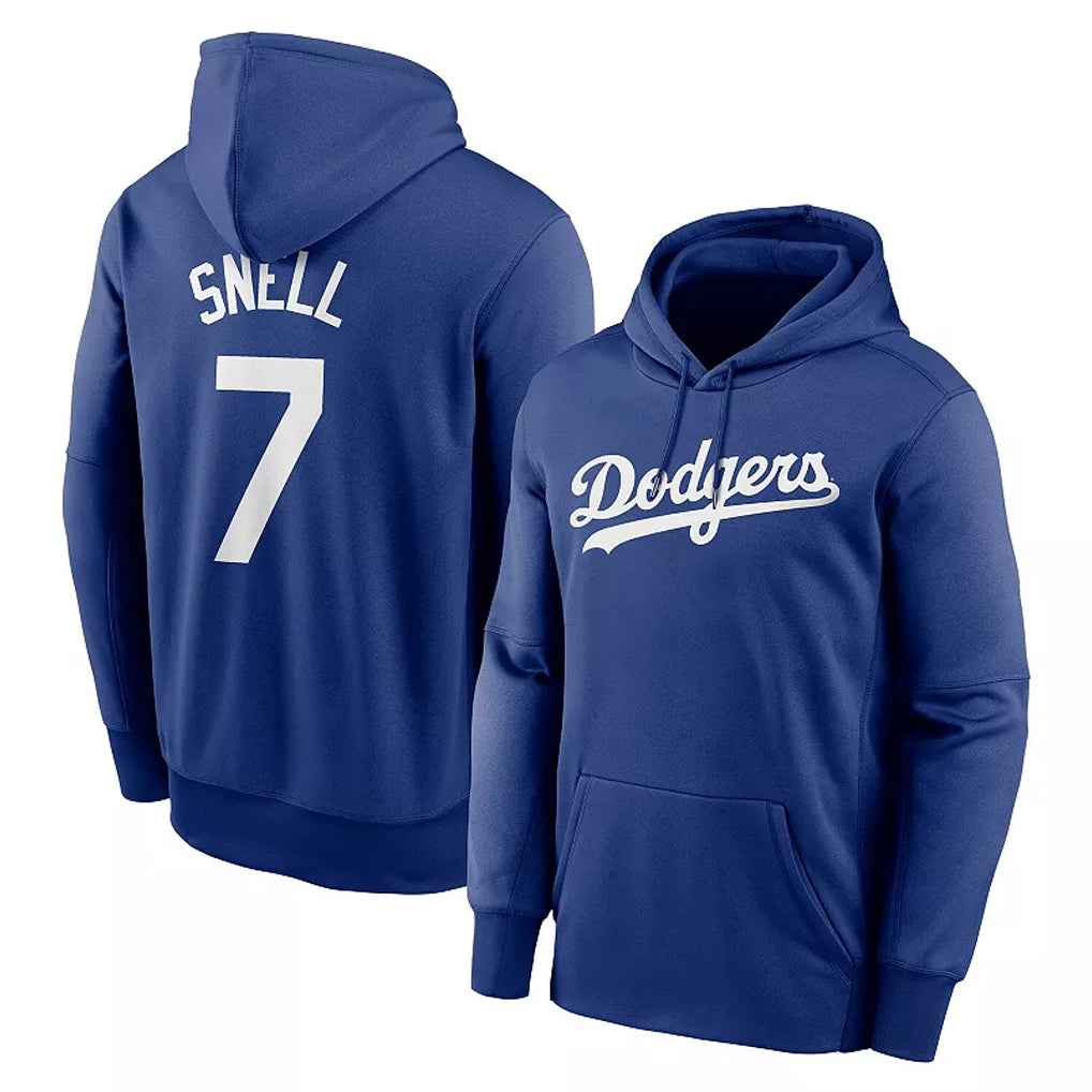 Cooneas LA.Dodgers #7 Blake Snell Player Blue Limited Hoodie Stitched Jerseys