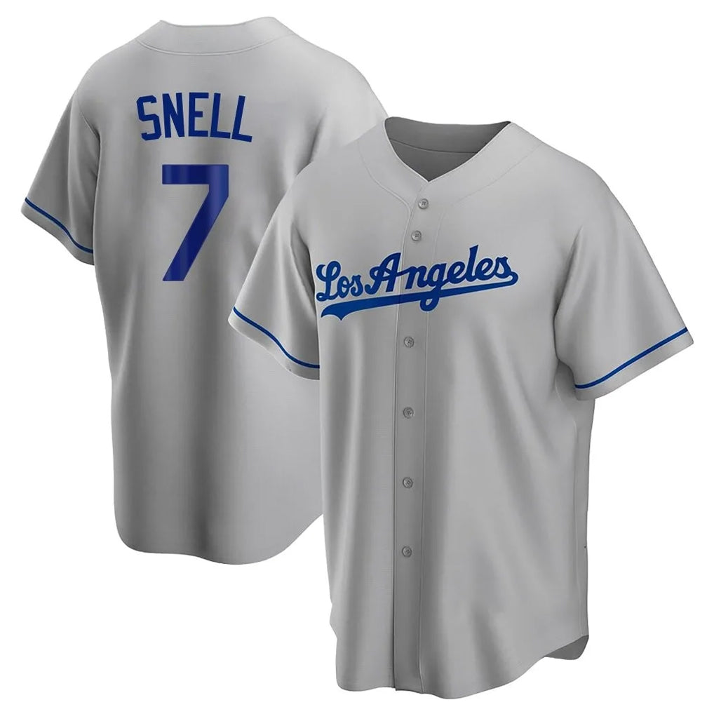 Cooneas LA.Dodgers #7 Blake Snell Player Gray Road Game Stitched Jerseys