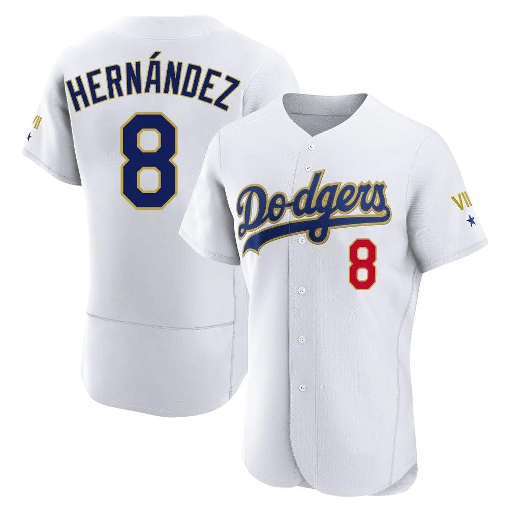 Cooneas LA.Dodgers #8 Enrique Hern?¡ì?¨¦ndez Player Gold White 2026 Collection Stadium Limited Elite Stitched Jerseys
