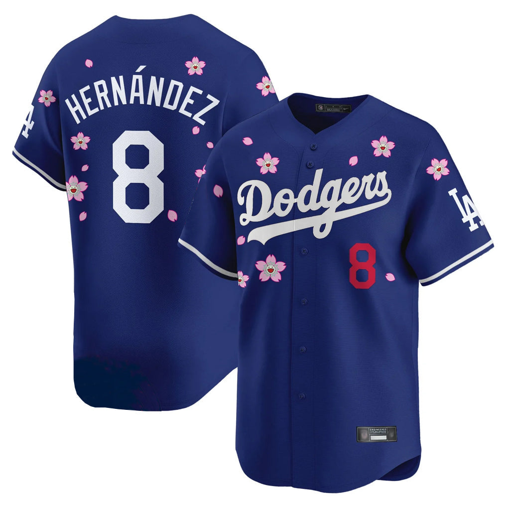 Cooneas LA.Dodgers #8 Enrique Hern?¡ì?¨¦ndez Player Royal Tokyo Series Vapor Premier Limited Stitched Jerseys