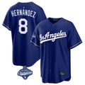 Cooneas LA.Dodgers #8 Enrique Hern?¡ì?¨¦ndez Player Royal World Series Meet Game Stitched Jerseys