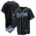 Cooneas LA.Dodgers Blank Player Black Carbon Limited Home World Series Meet Stitched Jerseys