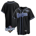 Cooneas LA.Dodgers Blank Player Black Carbon Limited Home World Series Stitched Jerseys