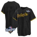 Cooneas LA.Dodgers Blank Player Black Gold Limited Home World Series Stitched Jerseys