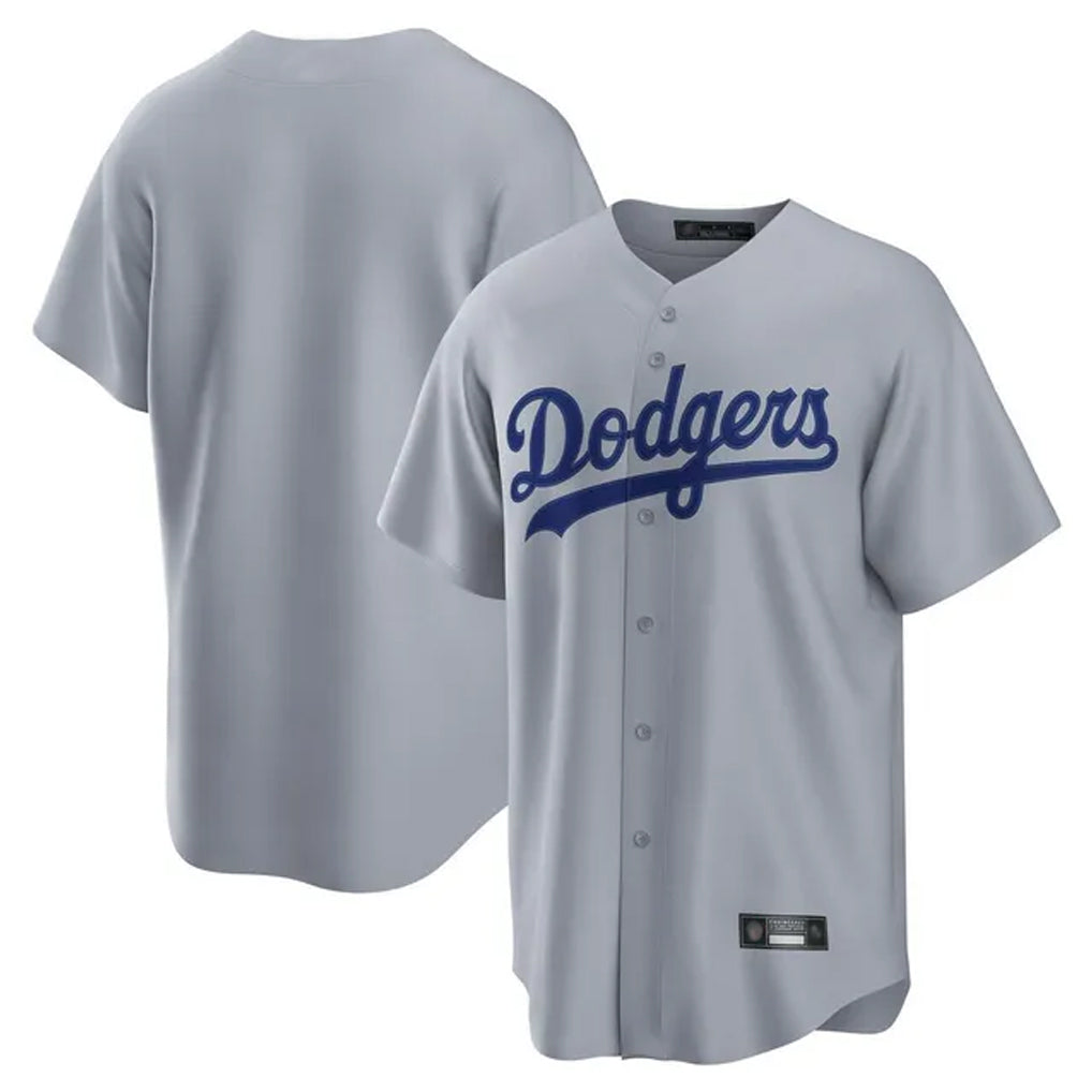 Cooneas LA.Dodgers Blank Player Gray Game Home Stitched Jerseys