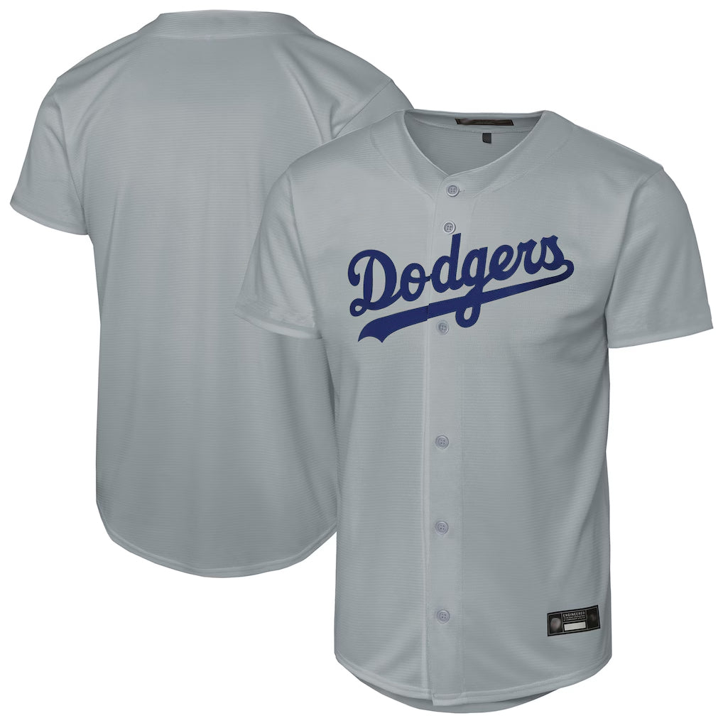 Cooneas LA.Dodgers Blank Player Gray Game Stitched Jerseys