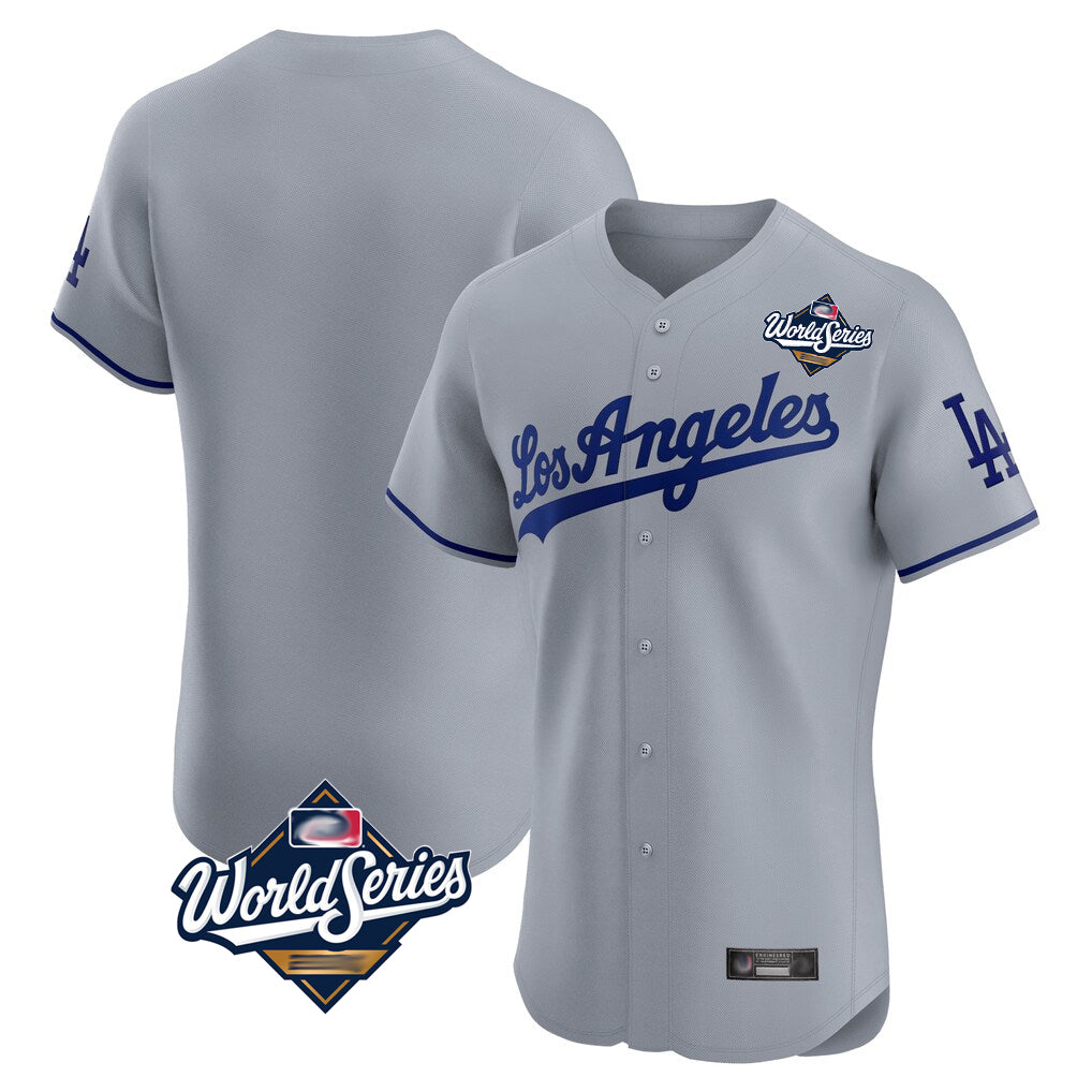 Cooneas LA.Dodgers Blank Player Gray Limited Elite Home World Series Stitched Jerseys