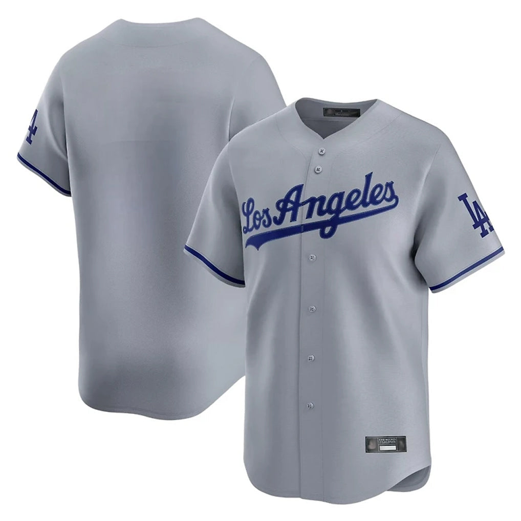 Cooneas LA.Dodgers Blank Player Gray Limited Game Stitched Jerseys