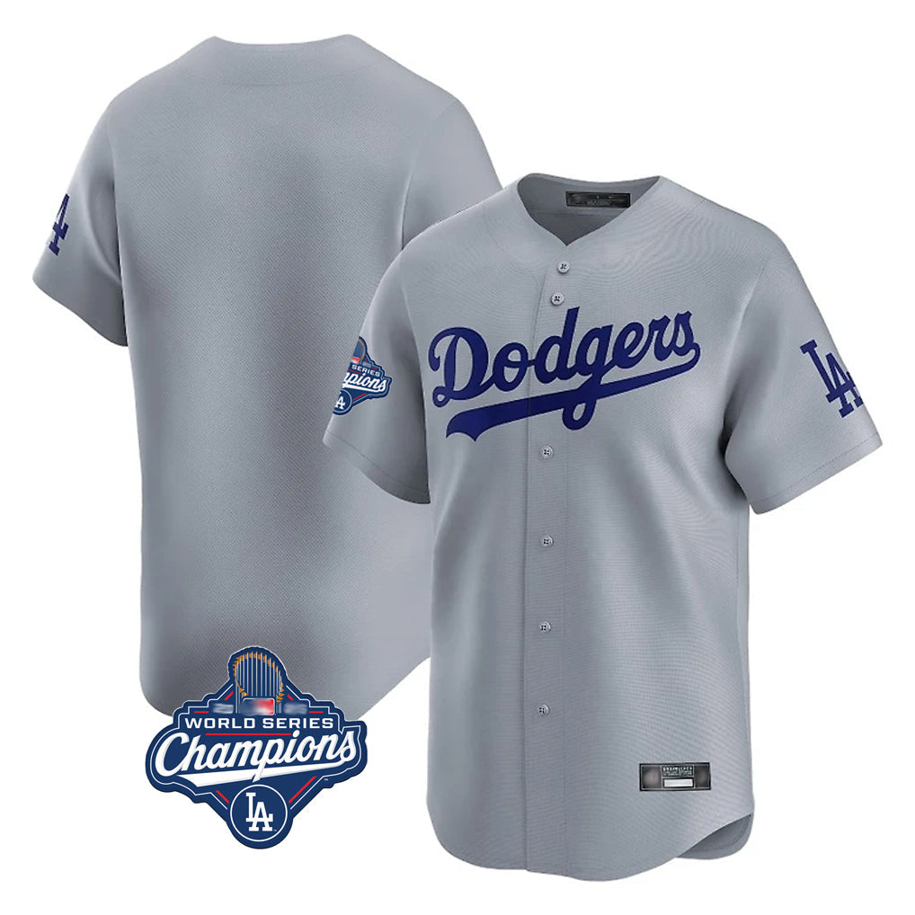 Cooneas LA.Dodgers Blank Player Gray Limited Home World Series Meet Stitched Jerseys