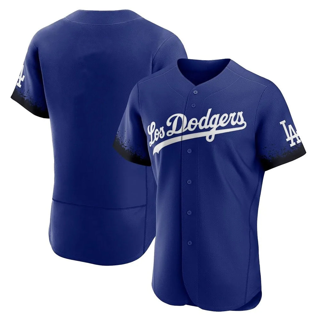 Cooneas LA.Dodgers Blank Player Royal City Connect Elite Home Stitched Jerseys