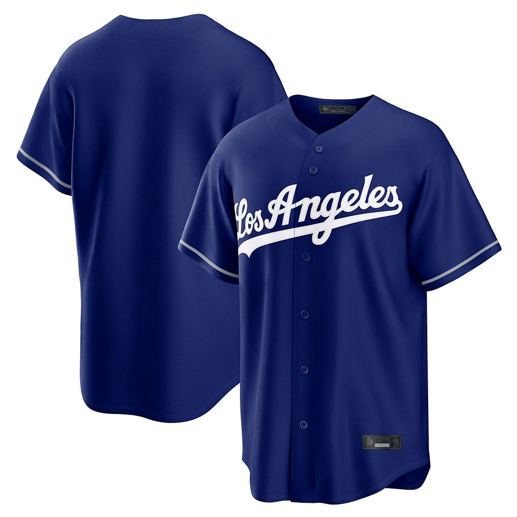 Cooneas LA.Dodgers Blank Player Royal Game Stitched Jerseys
