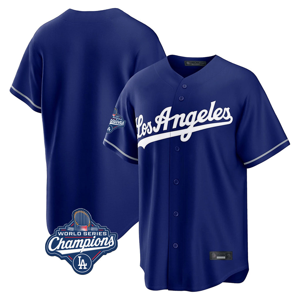 Cooneas LA.Dodgers Blank Player Royal Game World Series Meet Stitched Jerseys