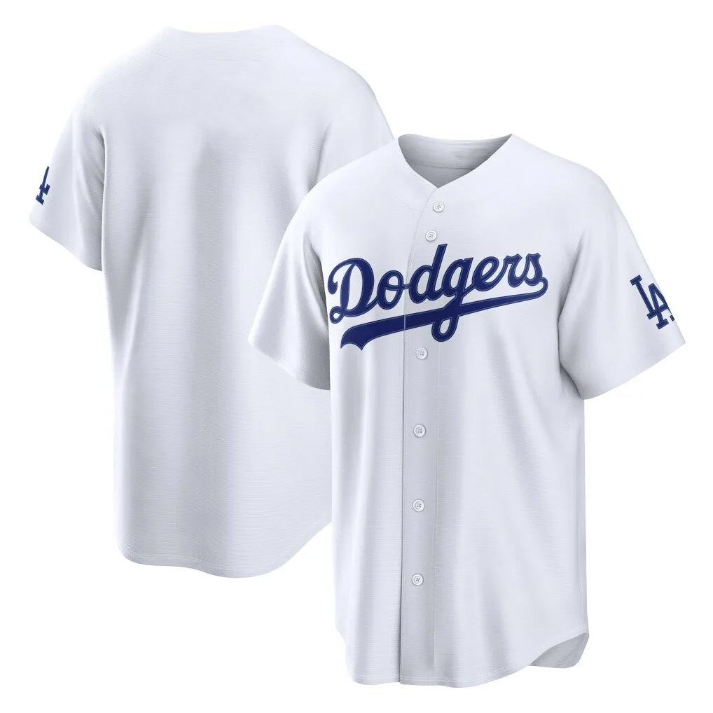 Cooneas LA.Dodgers Blank Player White Home Game Stitched Jerseys