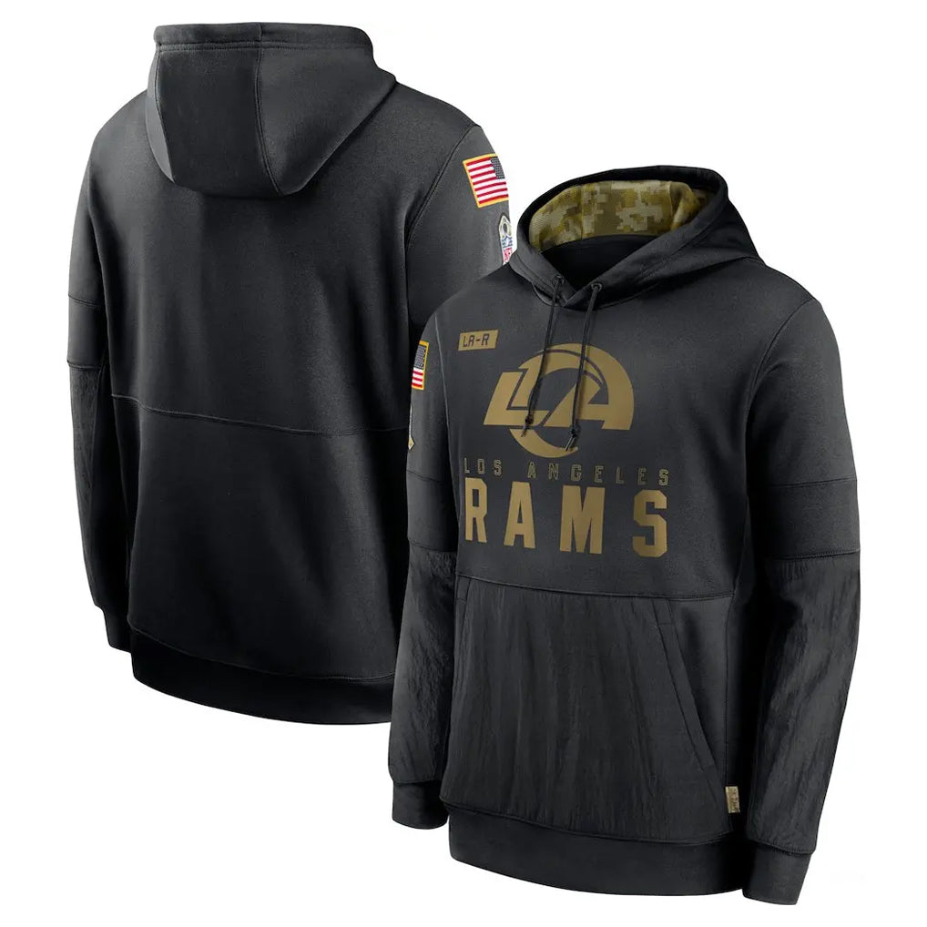 Cooneas LA.Rams Black Salute to Service Hoodies Limited Blank Player Game Stitched Jerseys