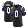 Cooneas LA.Rams #0 Byron Young Player Black Midnight Rivalries Collection Home Game Stitched Jerseys