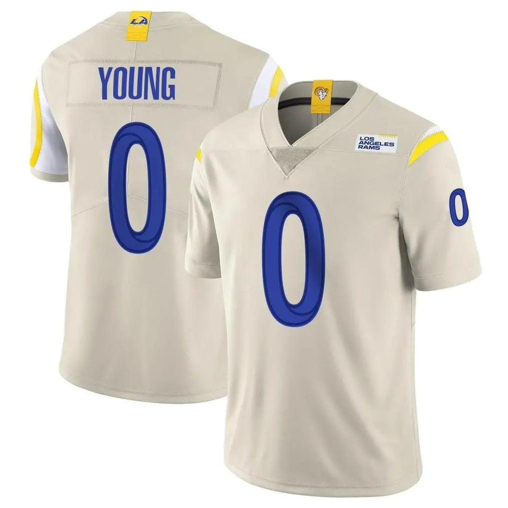 Cooneas LA.Rams #0 Byron Young Player Bone Limited Vapor Home Game Stitched Jerseys