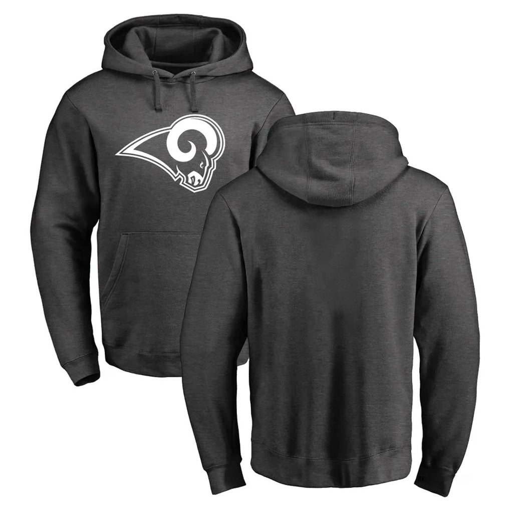 Cooneas LA.Rams #0 Byron Young Player Gray Pullover Hoodie Limited Game Stitched Jerseys