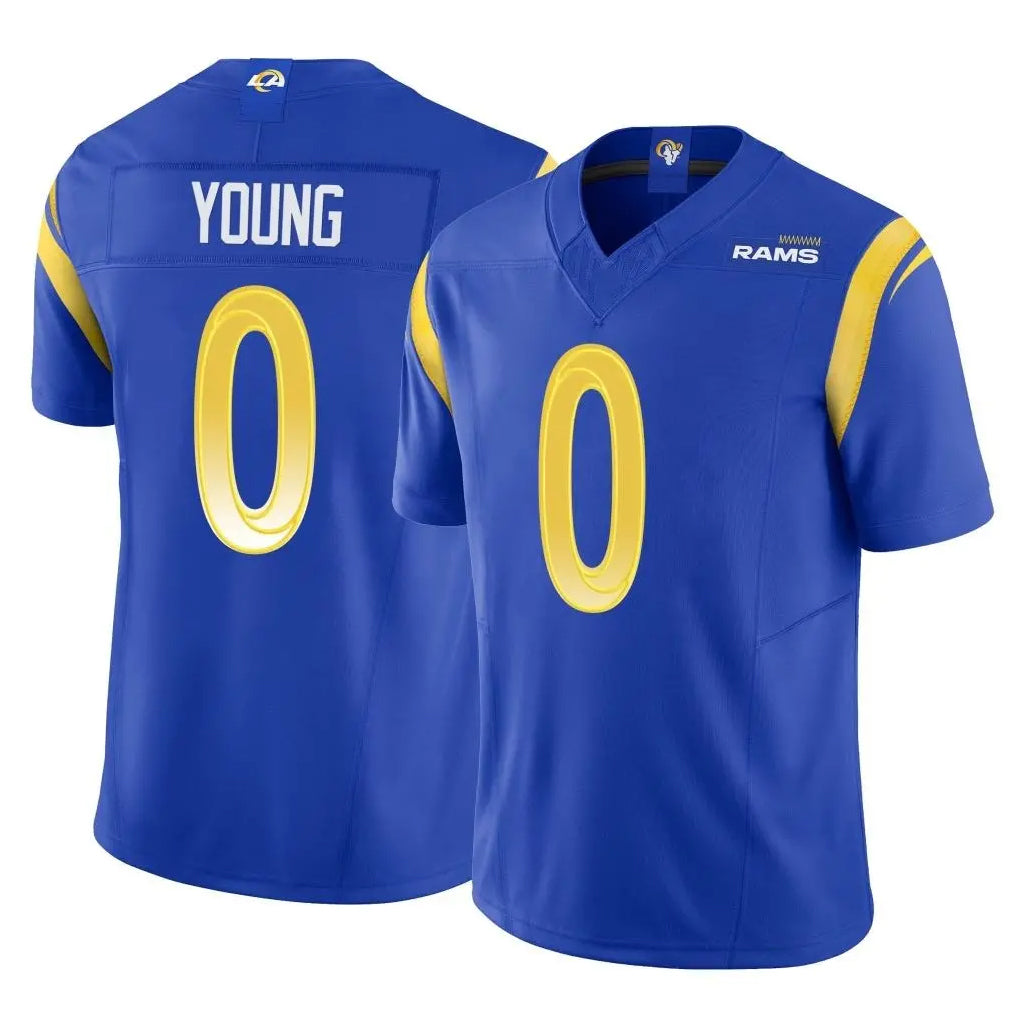 Cooneas LA.Rams #0 Byron Young Player Royal Limited Vapor F.U.S.E. Home Game Stitched Jerseys
