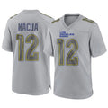 Cooneas LA.Rams #12 Puka Nacua Player Gray Atmosphere Fashion Game Stitched Jerseys