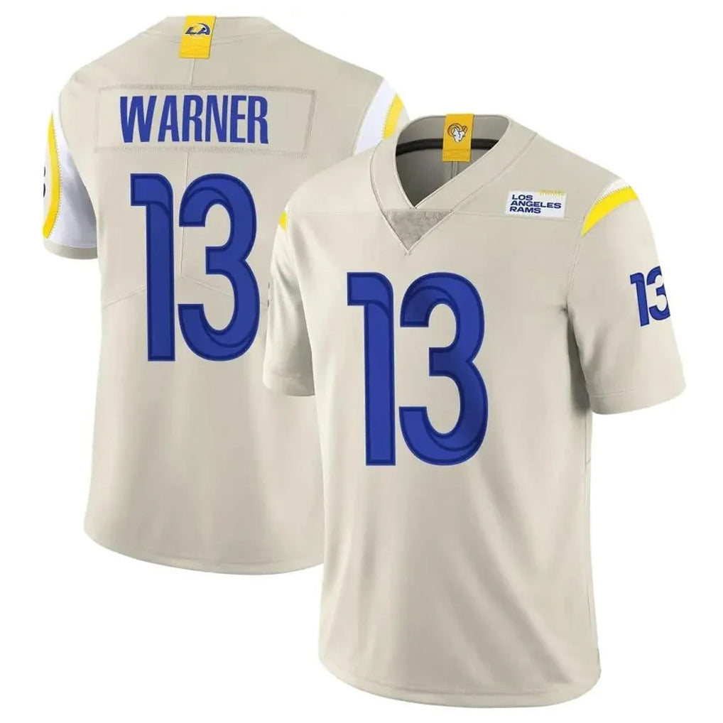 Cooneas LA.Rams #13 Kurt Warner Player Bone Limited Vapor Retired Stitched Jerseys