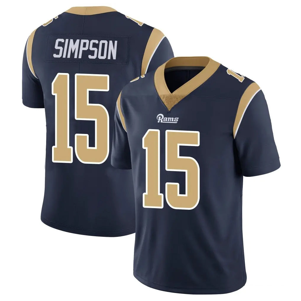 Cooneas LA.Rams #15 Ty Simpson Player Navy Limited Vapor Untouchable Home Game Stitched Jerseys