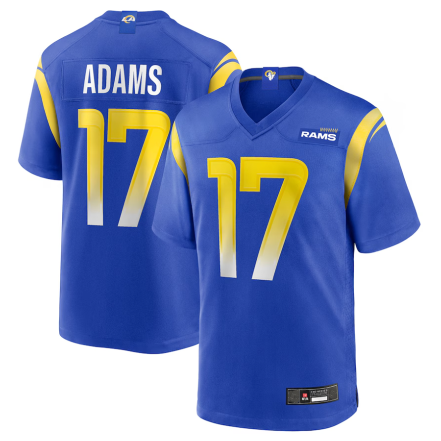 Cooneas LA.Rams #17 Davante Adams Royal Game Player Stitched Jerseys