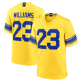 Cooneas LA.Rams #23 Kyren Williams Player Gold Classic Sol Home Game Stitched Jerseys