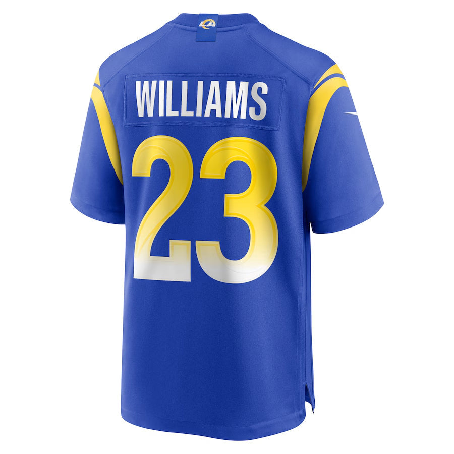 Cooneas LA.Rams #23 Kyren Williams Player Royal Home Game Stitched Jerseys