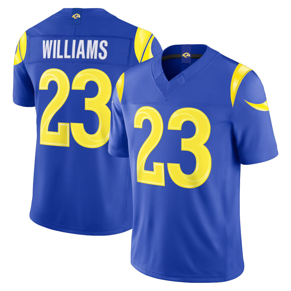 Cooneas LA.Rams #23 Kyren Williams Player Royal Limited Vapor F.U.S.E. Stitched Jerseys