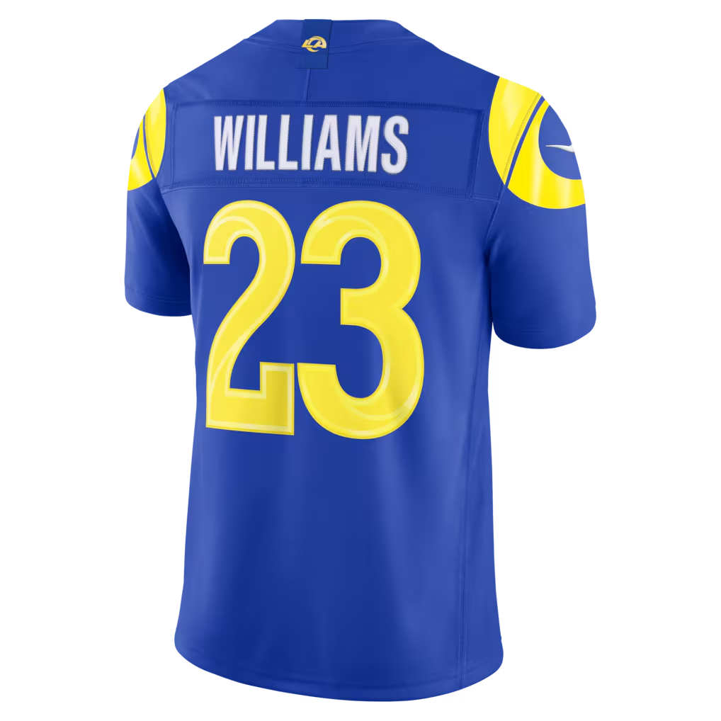 Cooneas LA.Rams #23 Kyren Williams Royal Team Vapor F.U.S.E. Stitched Limited Jerseys
