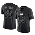 Cooneas LA.Rams #35 Jaylen Watson Player Black Limited Reflective Home Game Stitched Jerseys