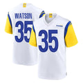 Cooneas LA.Rams #35 Jaylen Watson Player White Home Game Stitched Jerseys