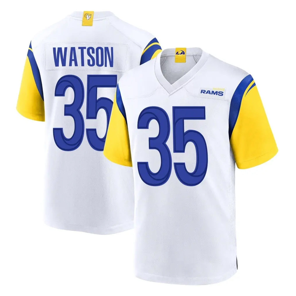 Cooneas LA.Rams #35 Jaylen Watson Player White Home Game Stitched Jerseys