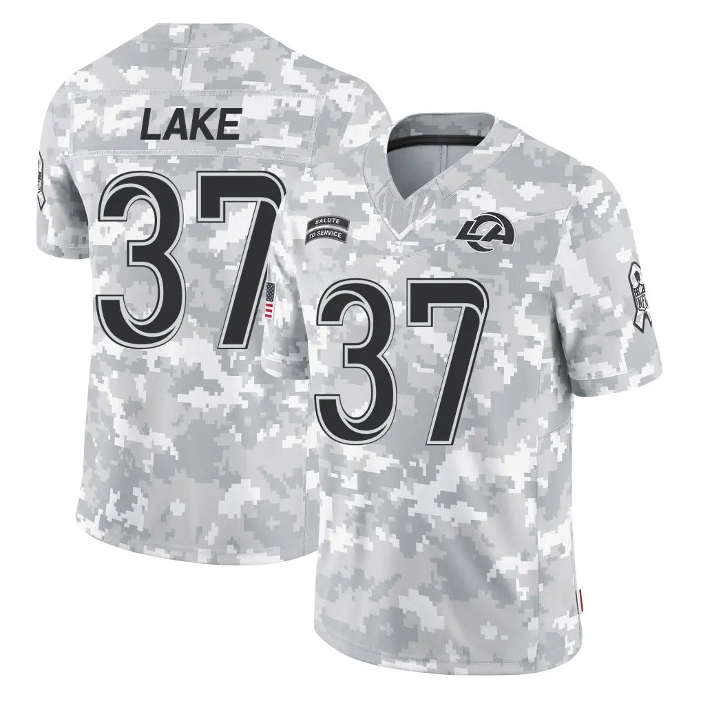 Cooneas LA.Rams #37 Quentin Lake Player Arctic Camo Salute To Service Limited Game Stitched Jerseys