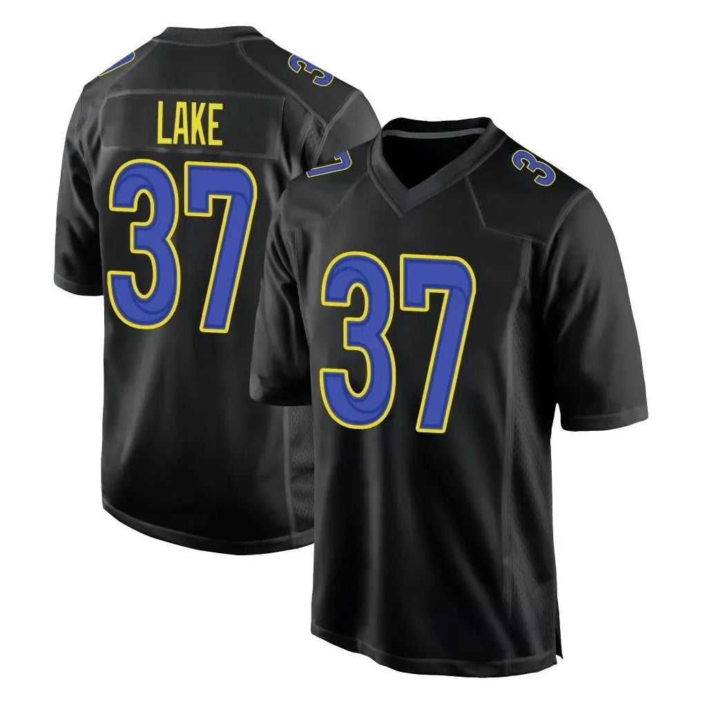 Cooneas LA.Rams #37 Quentin Lake Player Black Fashion Limited Home Game Stitched Jerseys