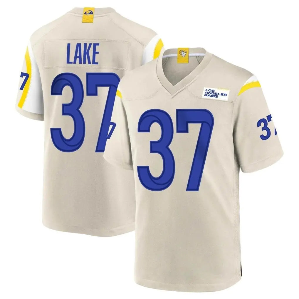 Cooneas LA.Rams #37 Quentin Lake Player Bone Home Game Stitched Jerseys
