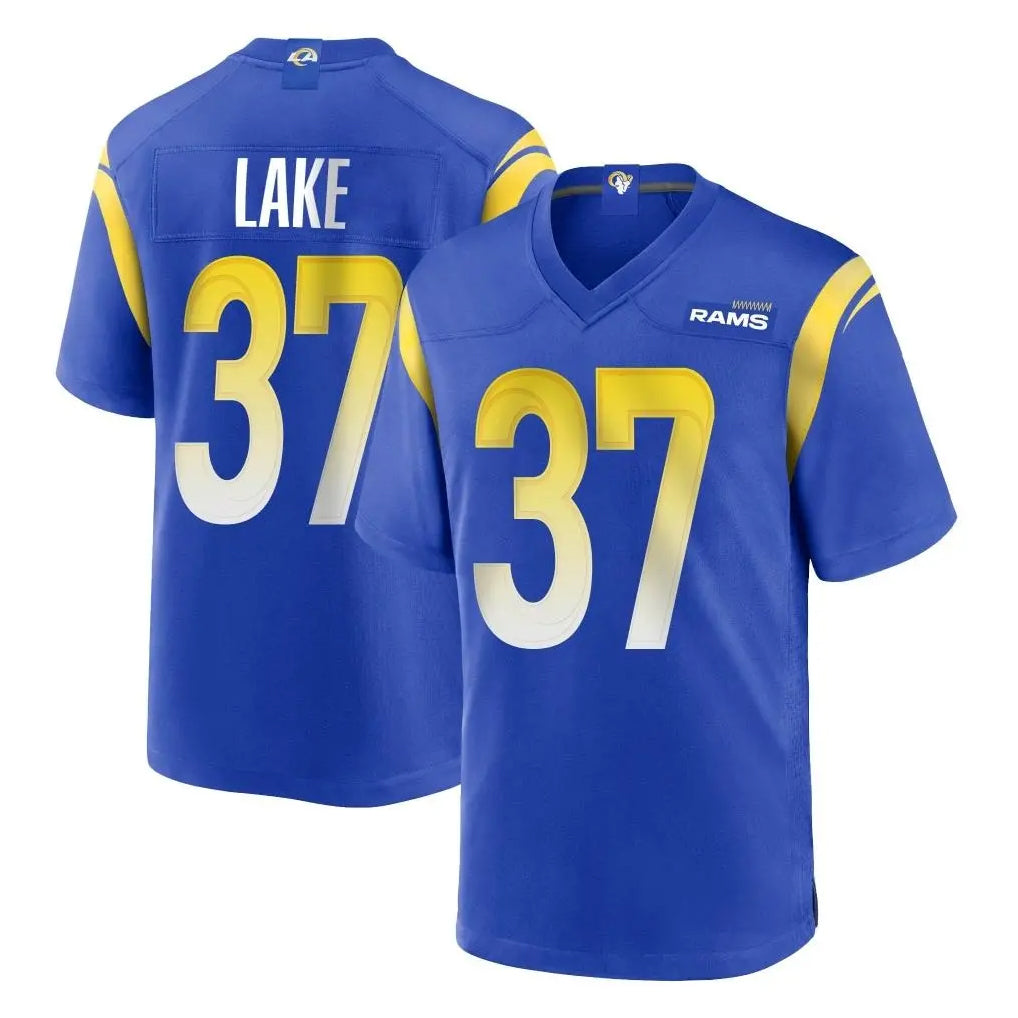 Cooneas LA.Rams #37 Quentin Lake Player Royal Home Game Stitched Jerseys